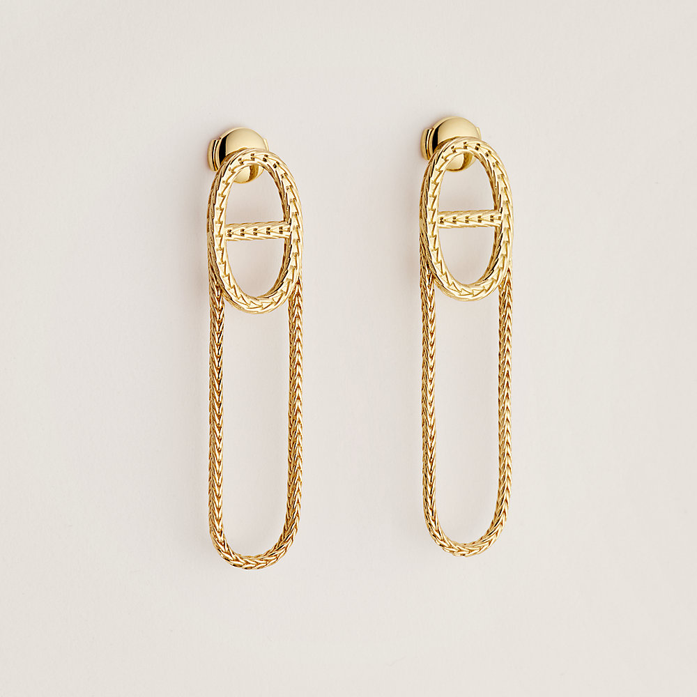 ☆耳元を美しく☆ HERMES Chaine d'ancre Danae イヤリング Chaine d'ancre Danae earrings | Hermès USA